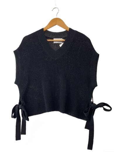商品画像：Linen SOLOTEX Knit Vest/ニットベスト/リネン/BLK/GL241-80208 1
