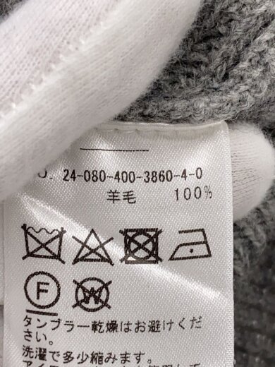 商品画像：ニット・セーター(厚手)/ウール/GRY/24-080-400-3860-4-0// 4