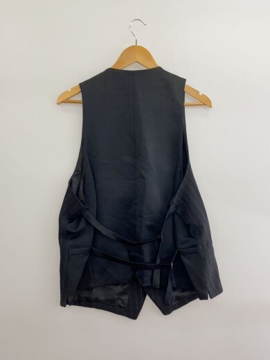 商品画像：90s～00s/オリゾンティ期/ジレベスト/XXS/レーヨン/BLK/ストライプ 2