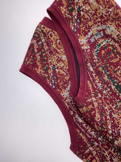 商品画像：25SS/ASMEE 2WAY I LINE KNIT DRESS/XS/BRD/総柄/0125105911200 5