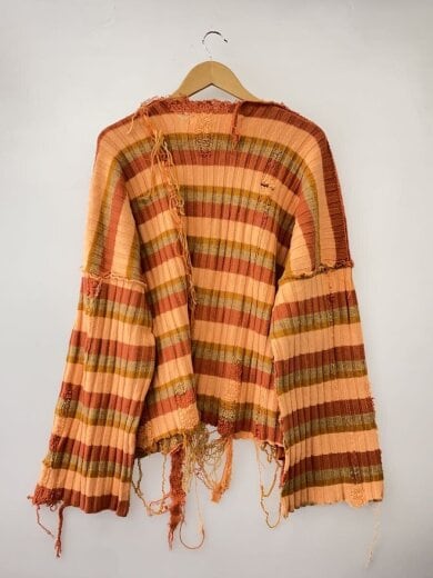 商品画像：osakentaro/ダメージ加工 ニット/FREE/アクリル/ORN/ボーダー 2