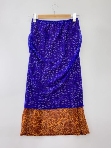 商品画像：25SS/メッシュレイヤードスカート/S/ナイロン/BLU/総柄 2