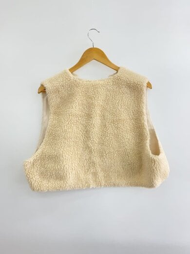 商品画像：POODLE FUR SHORT GILET ベスト/38/ポリエステル/IVO/124506061 2