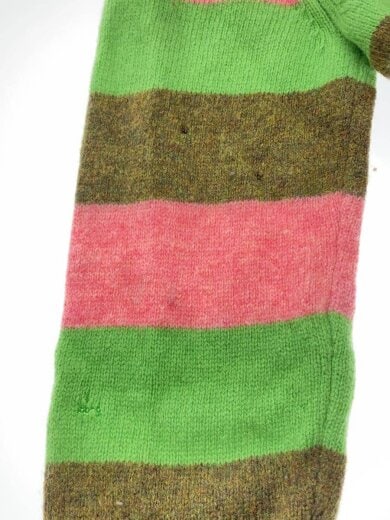 商品画像：OLD STUSSY 90s Y2K ジップパーカー/XS/ウール/マルチカラー/ボーダー 7