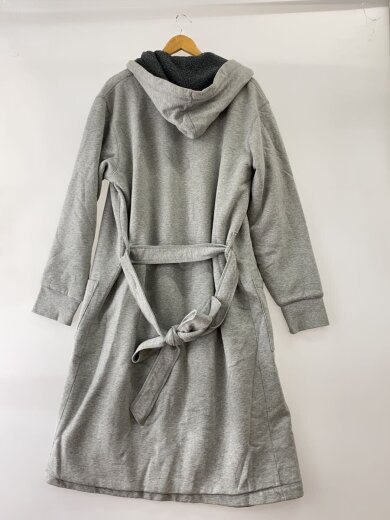 商品画像：スウェット地 刺繍ロゴ フーデッドコート/S/コットン/GRY 2