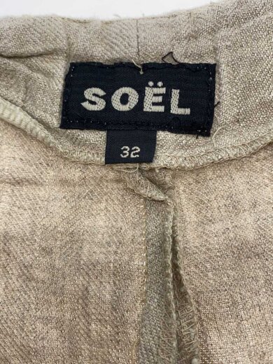 商品画像：soel/USA製 2タック ワイドリネンパンツ ボトム/32/リネン/BEG 4