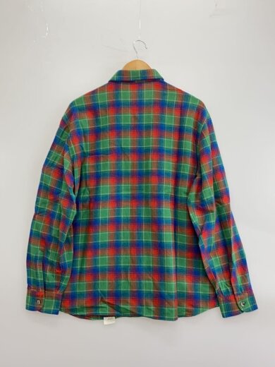 商品画像：フロントジップポケット アームジップポケット オンブレ長袖シャツ/44/ウール/マルチカラー/チェック 2