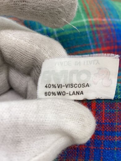 商品画像：フロントジップポケット アームジップポケット オンブレ長袖シャツ/44/ウール/マルチカラー/チェック 4