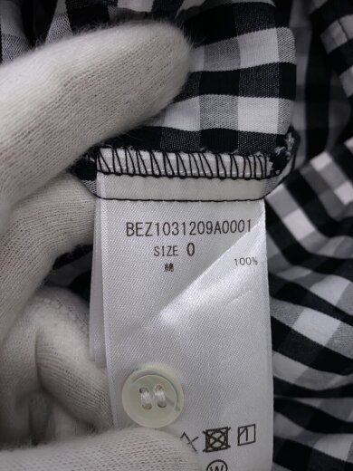 商品画像：長袖ワンピース/0/コットン/WHT/チェック/BEZ1031209A0001 4