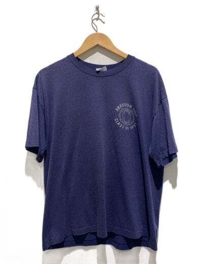 商品画像：90s 50/50 USA製 ナス紺 フェードTシャツ/42/コットン/NVY// 1