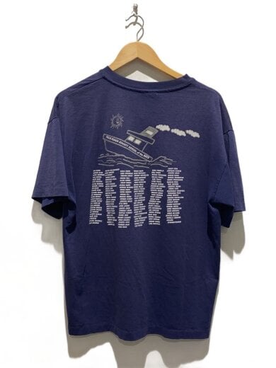 商品画像：90s 50/50 USA製 ナス紺 フェードTシャツ/42/コットン/NVY// 2