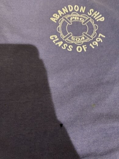 商品画像：90s 50/50 USA製 ナス紺 フェードTシャツ/42/コットン/NVY// 7