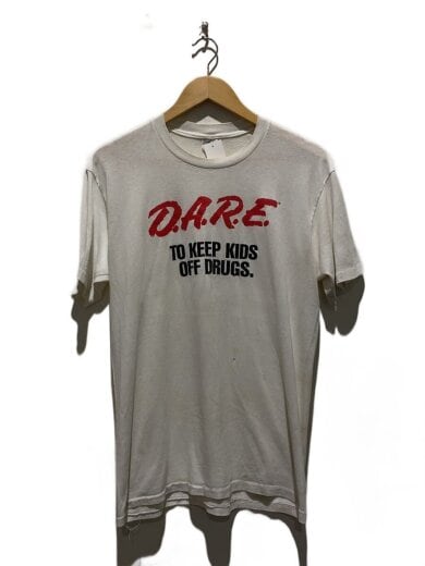 商品画像：90s 50/50 USA製 D.A.R.E. Tシャツ/L/コットン/WHT// 1