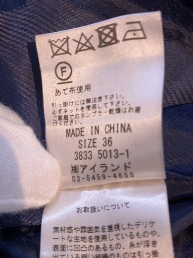 商品画像：パッチワークレースドレス/ノースリーブワンピース/36/ナイロン/NVY/3833 5013-1 5