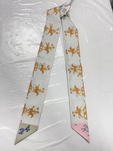 商品画像：スカーフ/シルク/WHT/総柄/レディース/064150S 07 4