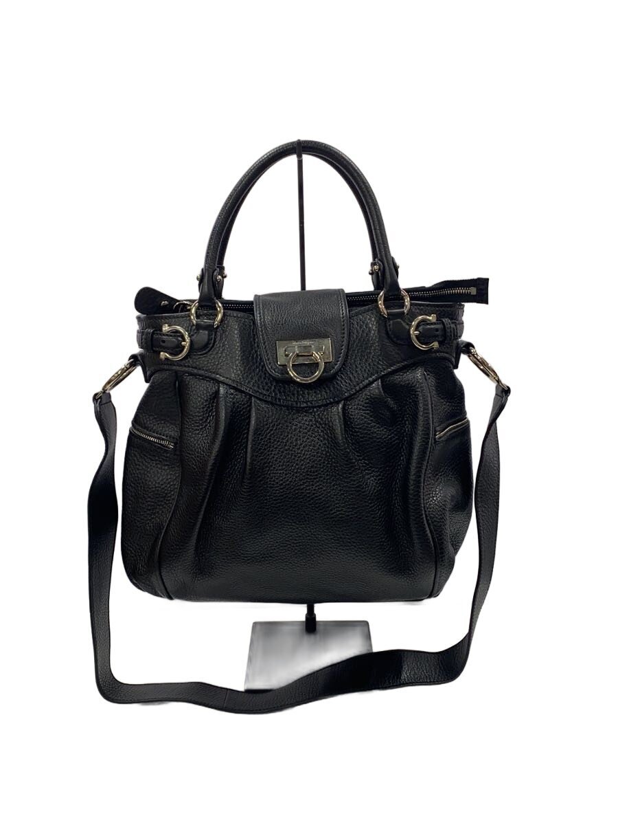 Salvatore Ferragamo / トートバッグ/レザー/BLK