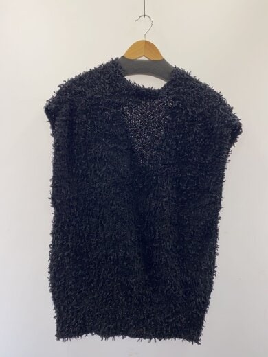 商品画像：ニットベスト(厚手)/one/コットン/BLK/無地/MWNV221028 2