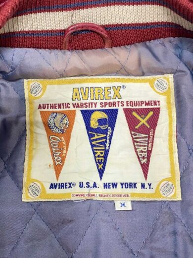 商品画像：スタジャン/M/レザー/RED 3