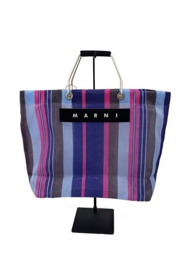 商品画像：トートバッグ/ナイロン/BLU/ストライプ 1