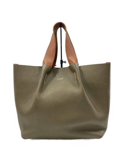 商品画像：トートバッグ/レザー/BRW/無地 1