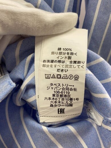 商品画像：ボタンダウン ストライプシャツ長袖シャツ/M/コットン/BLU/ストライプ/CW696 5