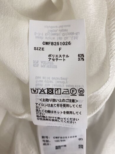 商品画像：長袖ブラウス/one/ポリエステル/WHT/CWFB251026/ビックリボンセミシアーブラウス 4