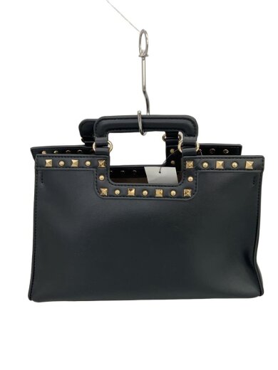 商品画像：ハンドバッグ/レザー/BLK/無地 1