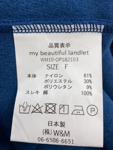 商品画像：7分袖ワンピース/FREE/ナイロン/NVY/無地/WM10-OP182103 4