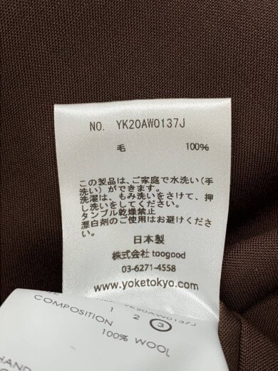 商品画像：長袖シャツ/3/ウール/BRW/無地/yk20aw0137j 5