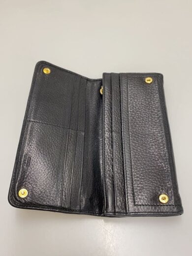 商品画像：長財布/レザー/BLK/無地/レディース// 4