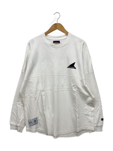 商品画像：長袖Tシャツ/2/コットン/WHT/無地 1