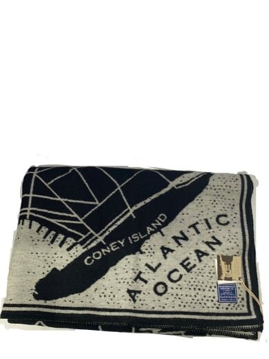 商品画像：FARIBAULT WOOLEN MILL/Brooklyn/ウールブランケット/BLK// 1