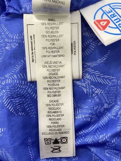 商品画像：ナイロンベスト/S/ポリエステル/BLU 4