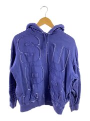 20SS/cutout letters hooded sweatshirt/パーカー/S/コットン/PUP