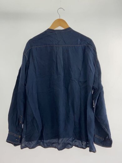 商品画像：オーバーサイズサテンチャイナシャツ/長袖シャツ/L/キュプラ/NVY/21SS-SH04 2