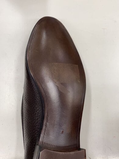 商品画像：ベルジャンシューズ/ローファー/26cm/BRW/レザー/U1229-DB/左足シールはがし跡有 7