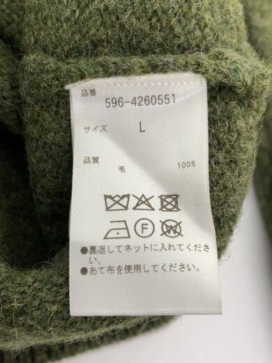 商品画像：ニット・セーター(厚手)/L/ウール/GRN/596-4260551// 4