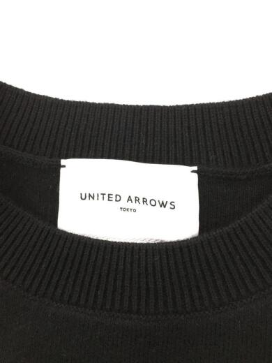 画像：UNITED ARROWS長袖ワンピース//コットン/カシミア混/ブラック/1526-136-37123