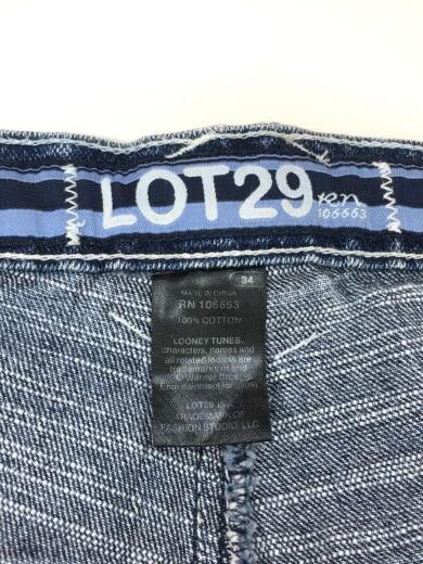 画像：その他ブランドLOT29/ルーニーテューンズ ペイント デニムパンツ/34/デニム/インディゴ4