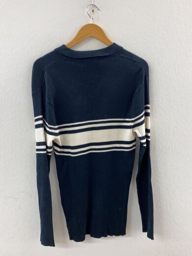 商品画像：ニット・セーター(厚手)/M/コットン/BLK/ボーダー 2