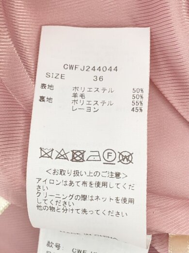 商品画像：ジャケット/36/ウール/PNK/CWFJ244044 4