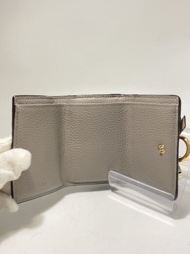 商品画像：2つ折り財布/レザー/GRY/レディース// 4