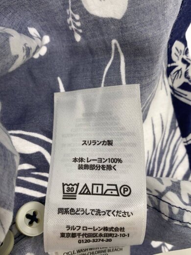 商品画像：アロハシャツ/S/レーヨン/NVY/総柄 4