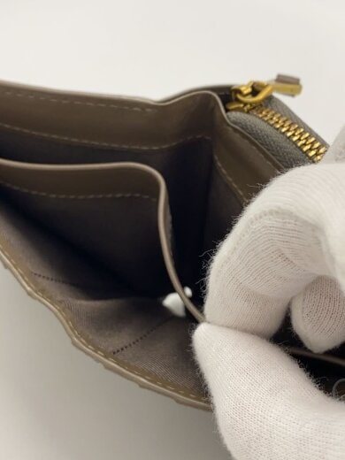 商品画像：2つ折り財布/レザー/BEG/レディース 5