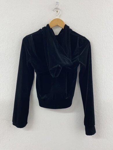 商品画像：ジップパーカー/M/ベロア/BLK/S4.5-0404W 2