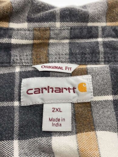 商品画像：長袖シャツ/XXL/コットン/GRY/チェック/102815 013 3