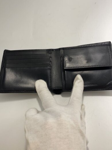 商品画像：2つ折り財布/レザー/BLK/総柄/メンズ 4