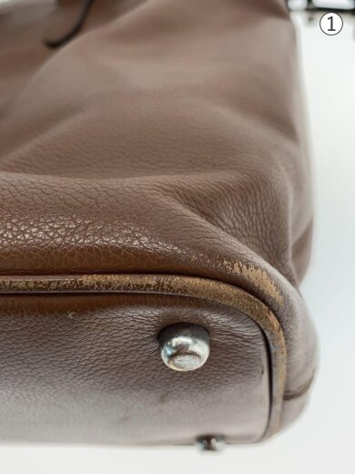 商品画像：ショルダーバッグ/レザー/BRW/無地/c2841 7