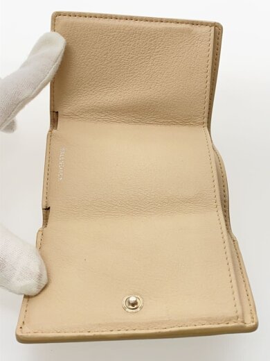 画像：BALENCIAGA3つ折り財布/レザー/BEG/レディース/391446・2730・W・5661484