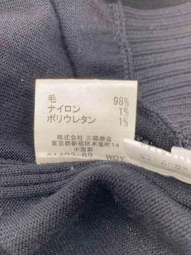 画像：BURBERRY LONDONポロニット・セーター(薄手)/4/ウール/BLK/無地/FB172-740-094